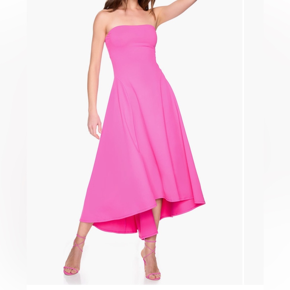 Susana Monaco Strapless Pink Dress Birthday graduation outfit date night dress